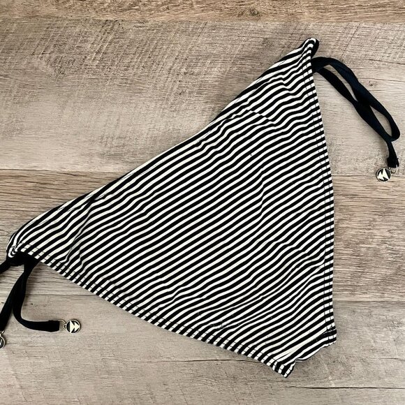 Seventh Wonderland Striped Lace Side Tie Black & White Bikini Bottoms Size 2 - Picture 2 of 7